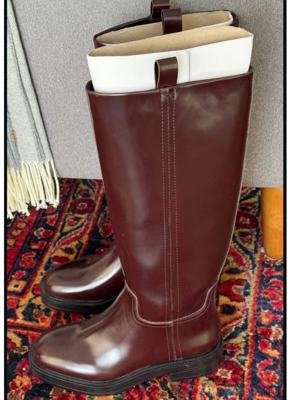 Zara Cedar Brown Tall Leather Boots